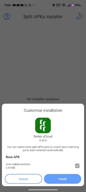 Screenshot of Better xCloud